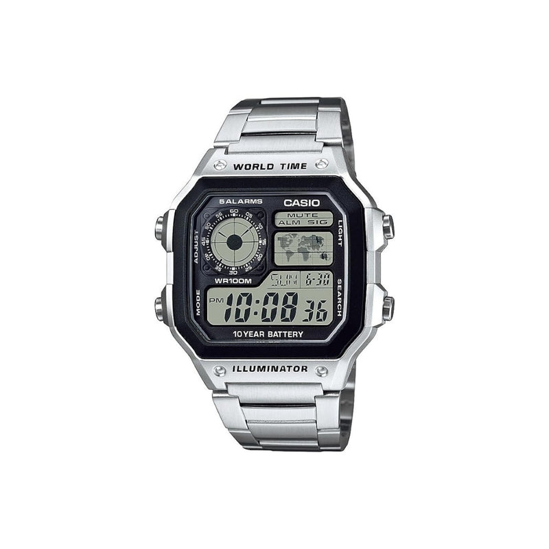 Casio Men's Classic Stainless Steel Japanese-Quartz Digital Watch