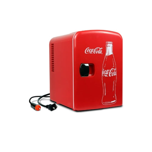 Coca-Cola Classic 4L Mini Fridge, 6 Can Portable Cooler