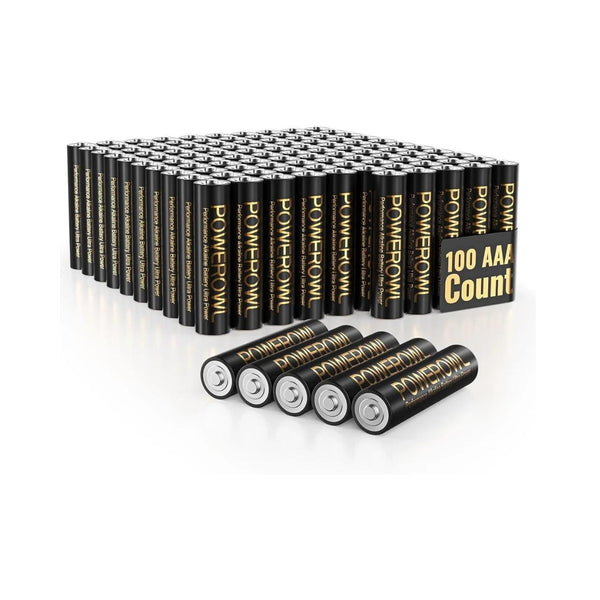 100 Pack High-Capacity Alkaline AAA Batteries