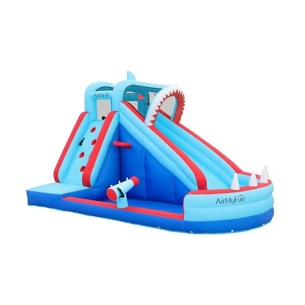 Bounce House Shark Theme Water Slide Water Park