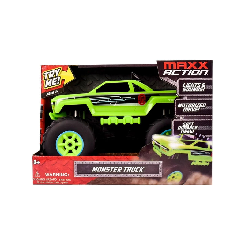 Maxx Action 12" Motorized 'Lights & Sounds' Off-Road Monster Truck