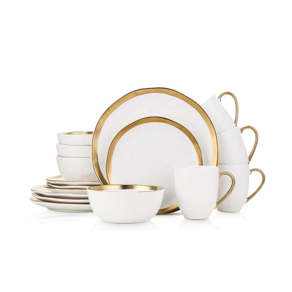 Stone Lain Florian Modern Porcelain Dish Set, 32-Piece Dishes for 8