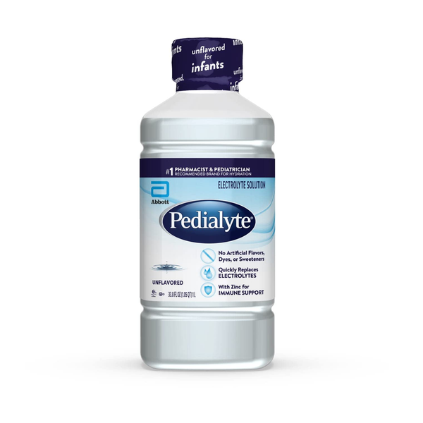 4-Pack Pedialyte Electrolyte Solution - Fast Rehydration for Kids & Adults