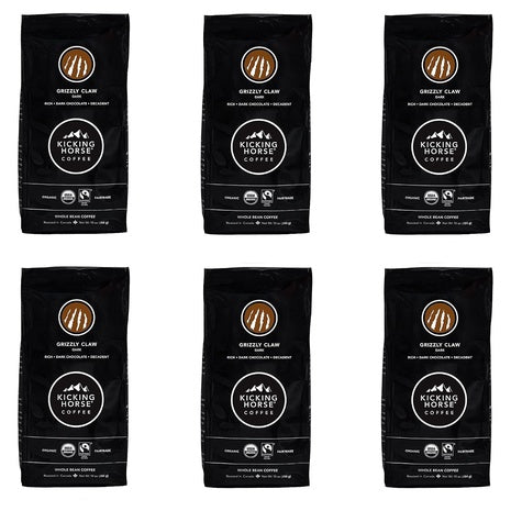 6 Bags Kicking Horse Grizzly Claw Dark Roast Coffee