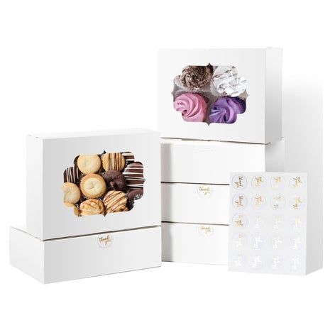 50-Pack Bakery Boxes (2 Colors)