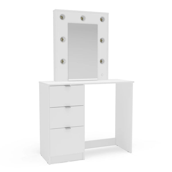 3-Drawer Lighted Vanity Table