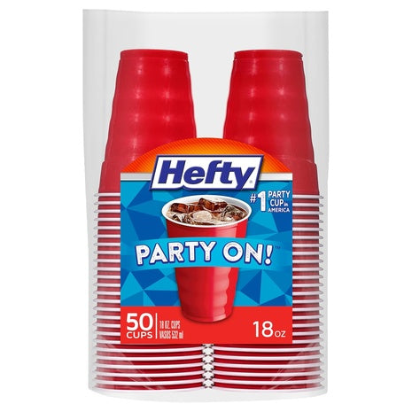 50 Hefty Plastic Party Cups