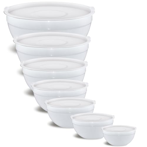 7 Piece Stainless Steel Mixing Bowls with Lids (3 Colors)
