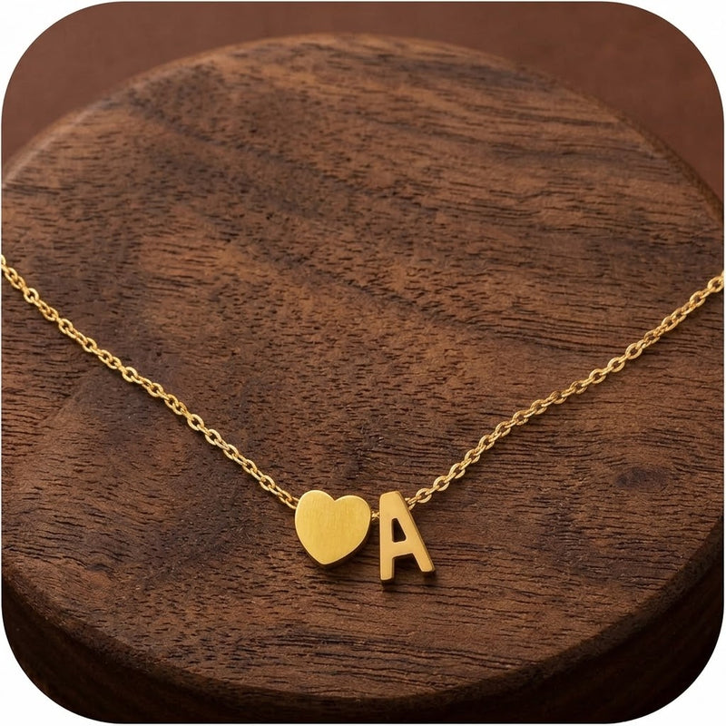 Tiny Heart Initial A-Z Pendant Necklace – simplexdeals