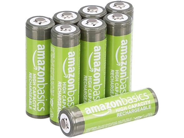 8 AmazonBasics Rechargeable AA High-Capacity Batteries
