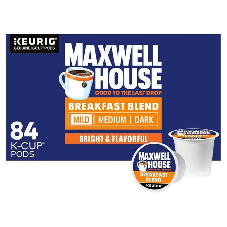 84-Count Maxwell House Breakfast Blend Mild Roast K-Cup Coffee Pods