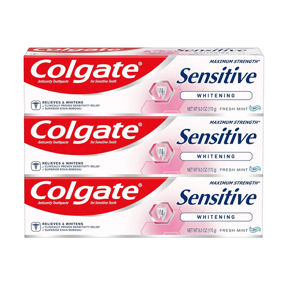 3 Pack Colgate Sensitive Whitening Toothpaste