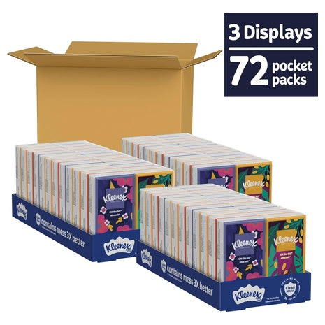 72 Kleenex On-The-Go Packs Facial Tissues