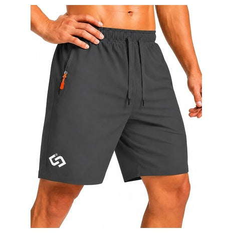 Men’s Quick-Dry Athletic Shorts with Zipper Pockets (4 Colors)