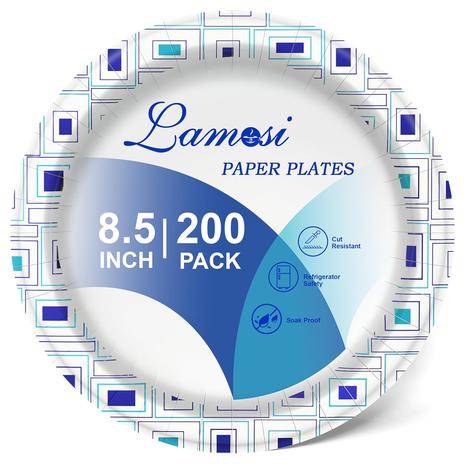 140 Or 200 8.5-Inch Disposable Paper Plates