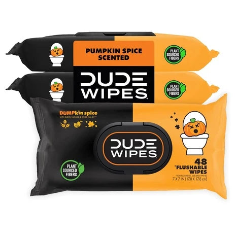 144 DUDE Wipes Dumpkin Spice Flushable Wipes