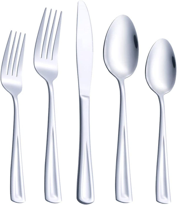 30 Piece Stainless Steel Silverware Flatware Set