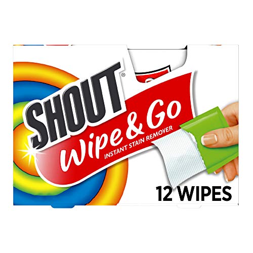 12 Packs of 12 Ct Shout Wipes & Go Instant Stain Remover