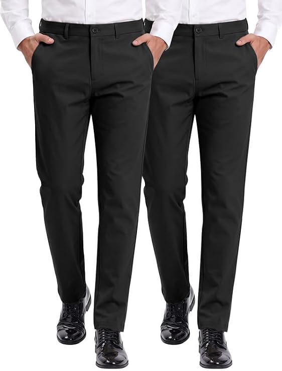 2-Pack Men's Slim Fit Dress Pants
