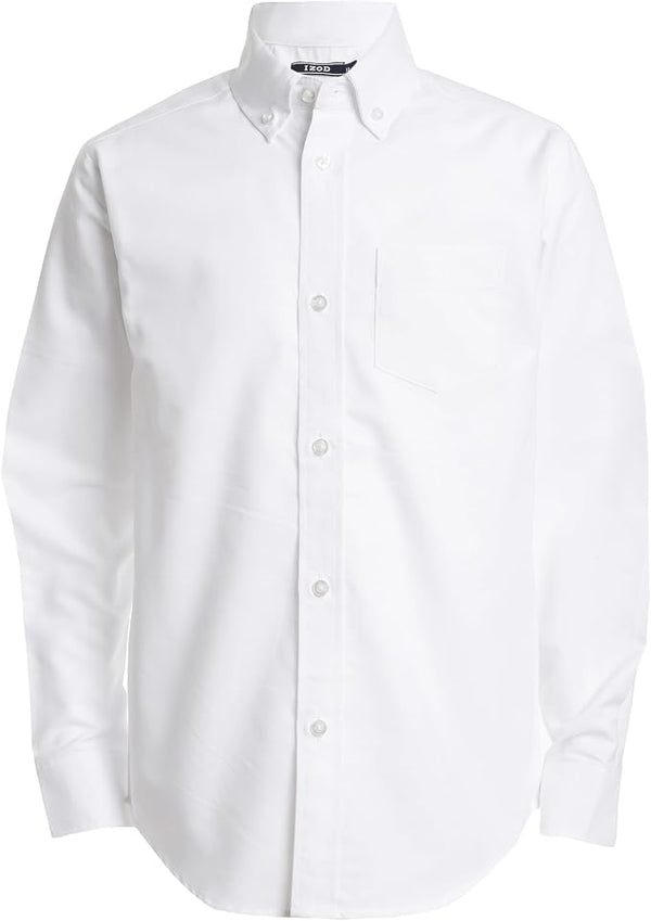 IZOD Boys' Long Sleeve Button-Down Oxford Shirt