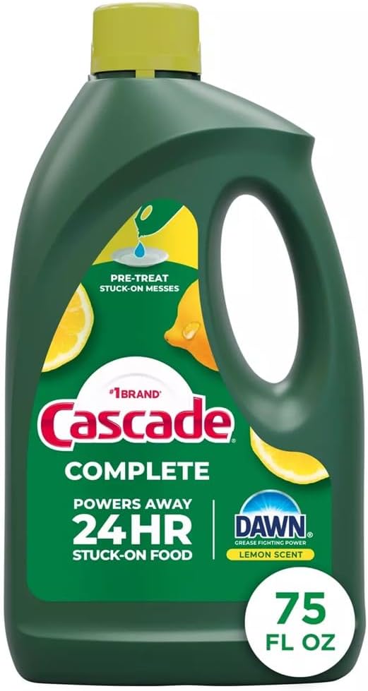 3 Bottles Cascade Complete Dishwasher Detergent Liquid Gel