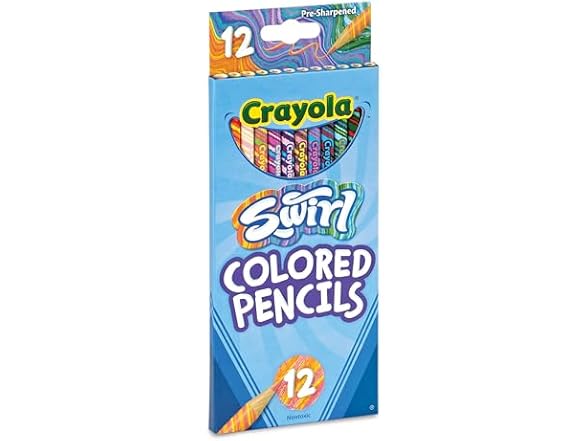 12 Crayola Swirl Colored Pencils