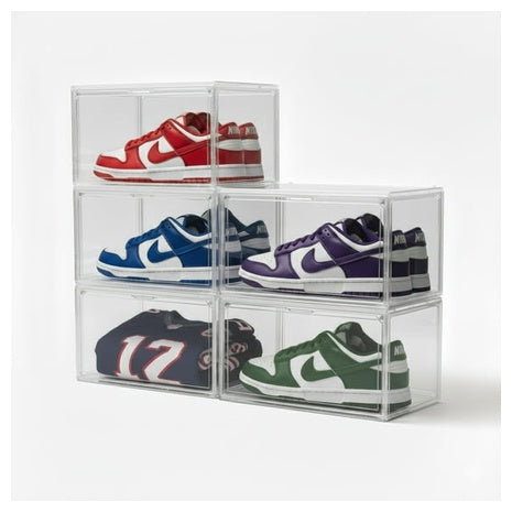 5-Pack XL Transparent Shoe Display Cases