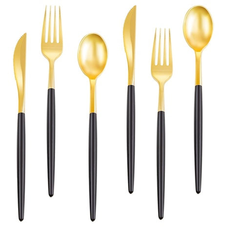 96 Piece Disposable Silverware Set