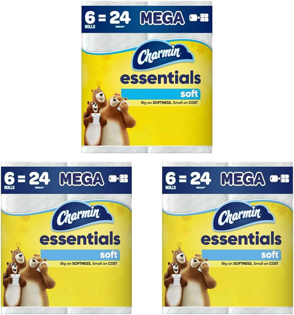 18 Mega Rolls Charmin Essentials Soft Toilet Paper