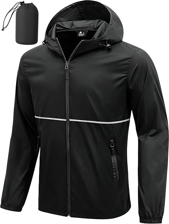 Men's Waterproof Lightweight Packable Raincoat (7 Colors)