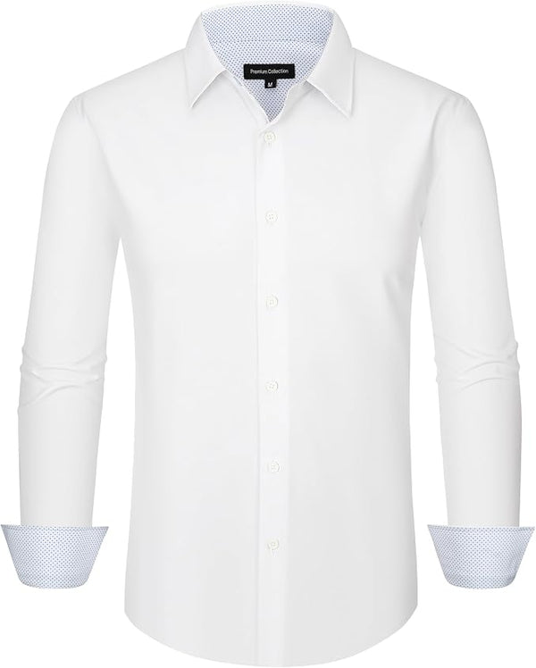 Men's Long Sleeve Wrinkle Free Dress Shirt (5 Colors)