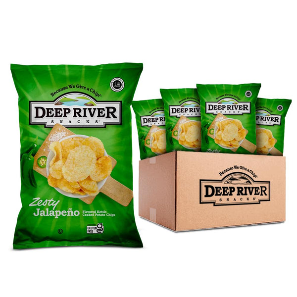 24-Pk Deep River Zesty Jalapeno Kettle Cooked Potato Chips