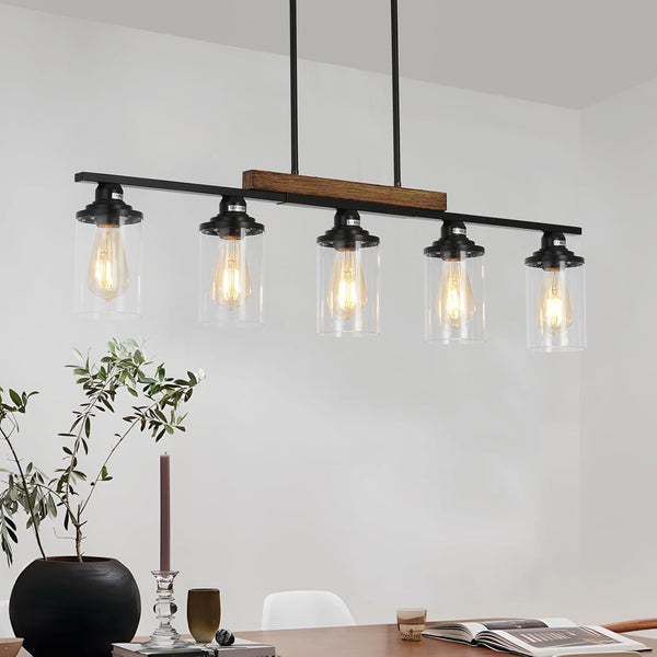 5-Light Farmhouse Kitchen Island Lighting