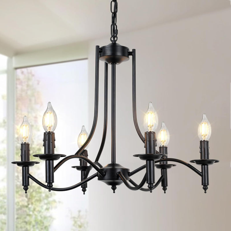 6-Light Farmhouse Chandelier