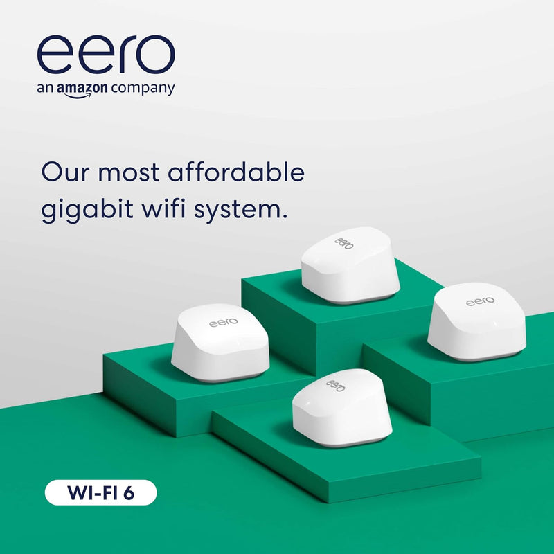 4-Pack Amazon eero 6+ Mesh Wi-Fi System