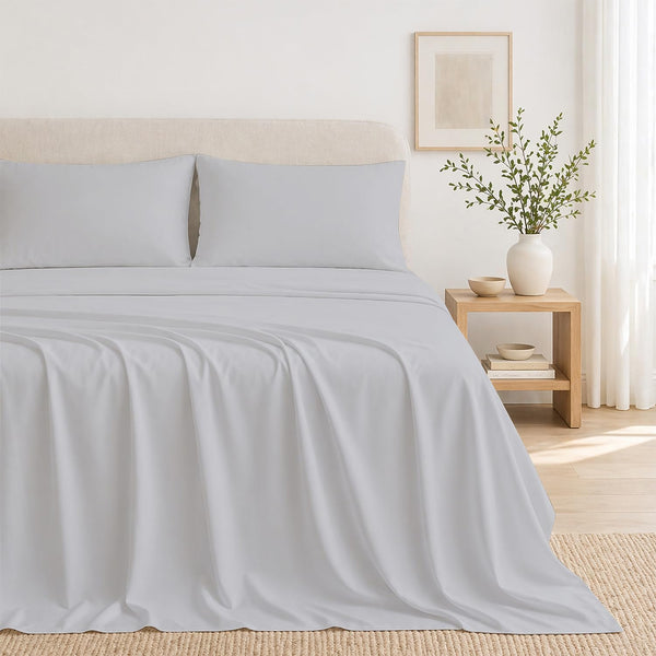 King 100% Cotton Sateen Deep Pocket Sheet Set