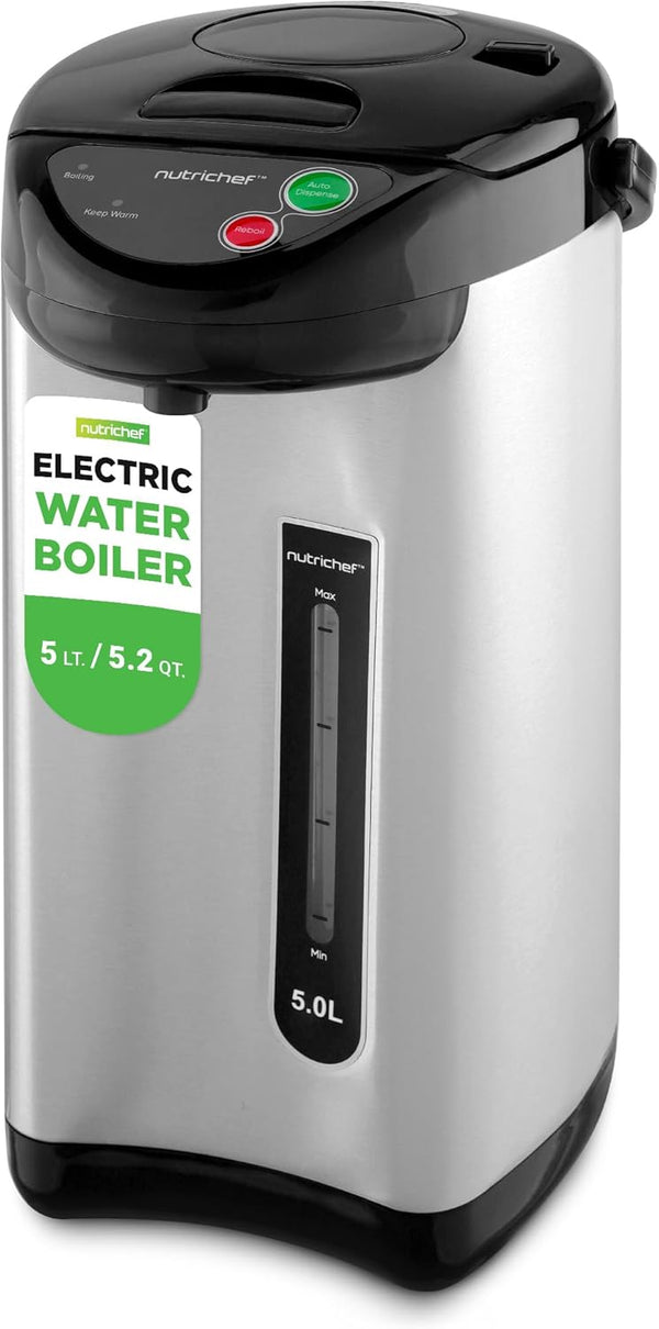 NutriChef 5.2 Qt Electric Water Kettle With 5 Temperature Settings