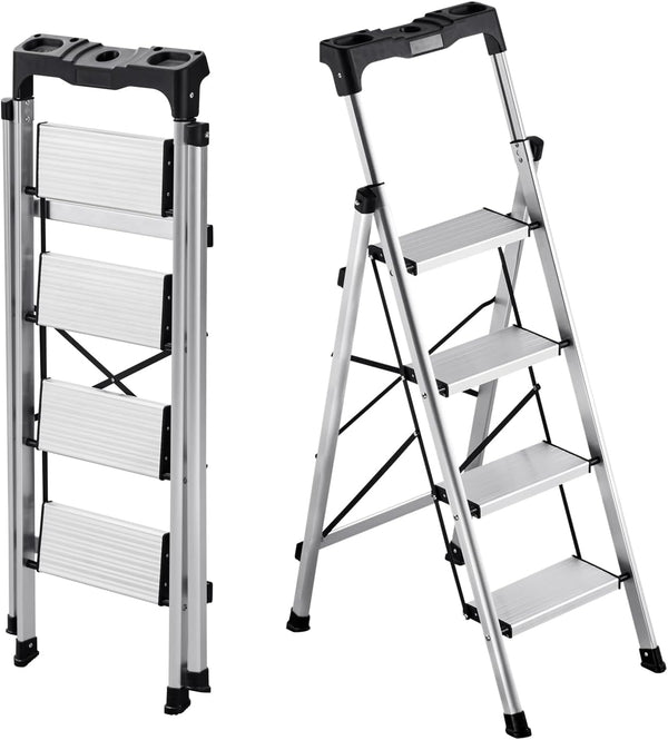 VEVOR 4 Step Folding Aluminum Ladder