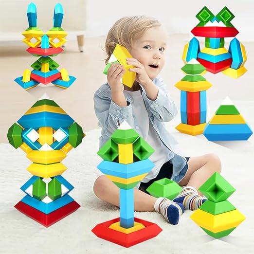 40 PCS Building Blocks Stacking Toys for Toddlers