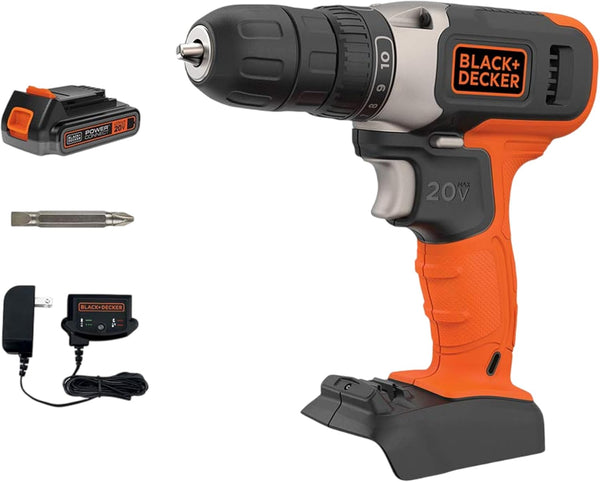 BLACK+DECKER 20V MAX Cordless Drill Kit With Battery