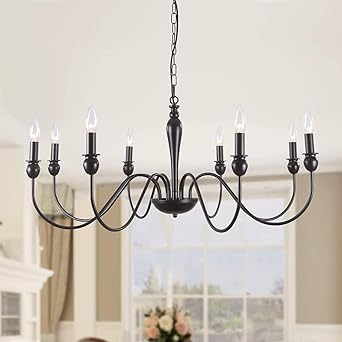8 Lights Farmhouse Chandelier