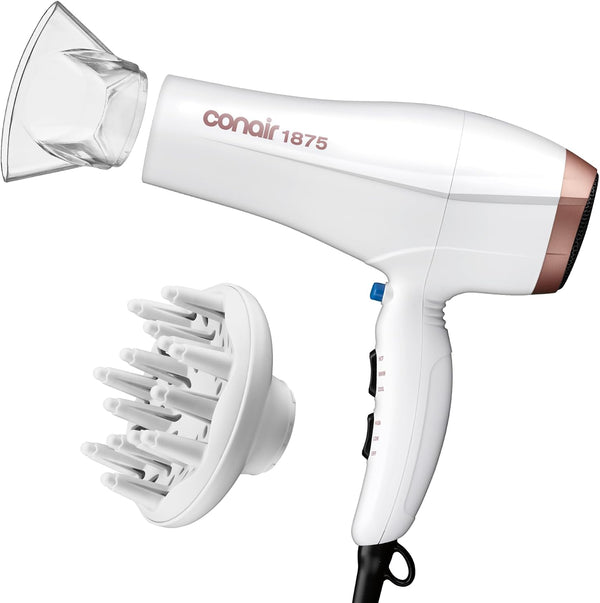 Conair 1875W Double Ceramic Hair Dryer with Diffuser