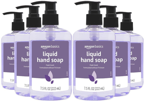 6-Pack Amazon Basics Original Fresh Liquid Hand Soap