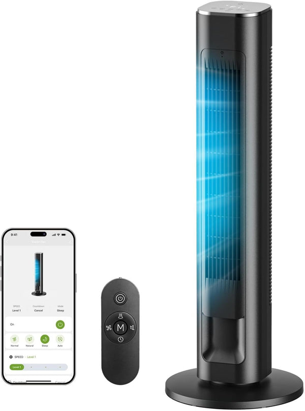 Smart WiFi Tower Fan with Remote