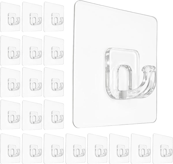 20-Pack Adhesive Heavy-Duty Hold Wall Hooks