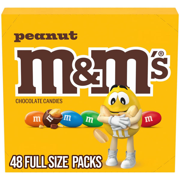48 Bags M&M'S Full Size Peanut Chocolate Candy