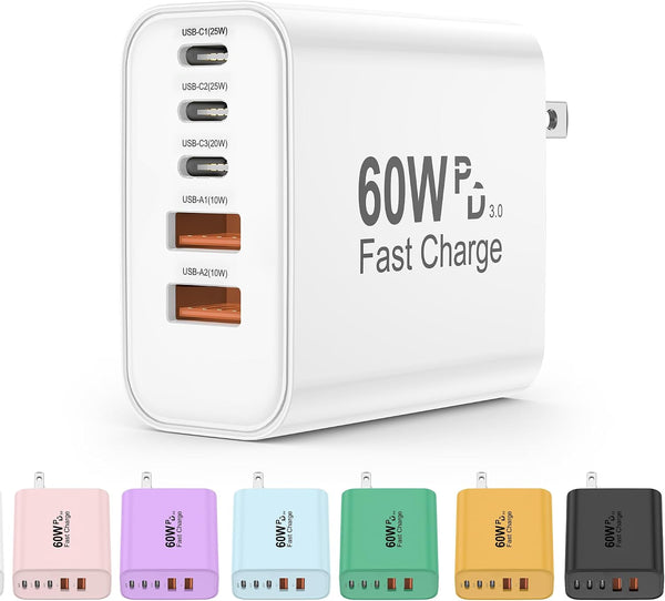60W USB C Charger Block