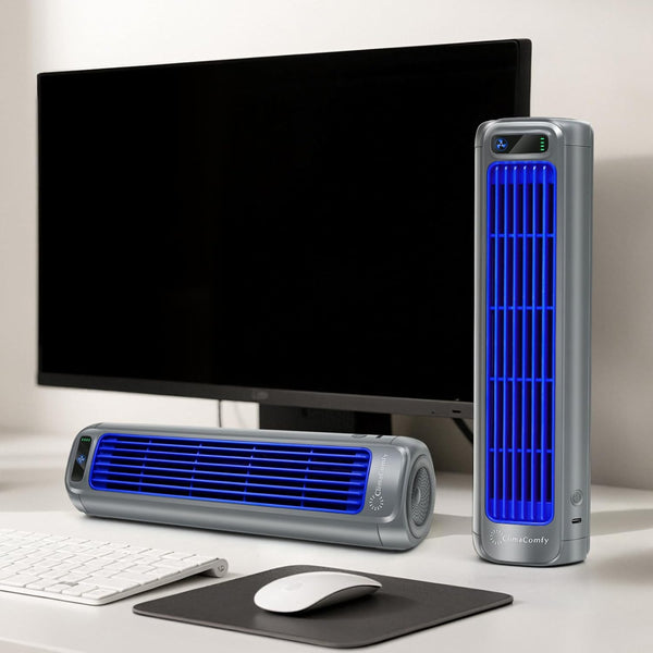 12 Inch Rechargeable Bladeless Desk Fan, 5000mAh Battery