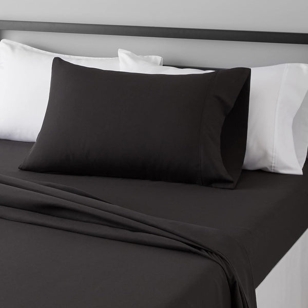 Amazon Basics 3 Piece Bed Sheet Set – Twin (4 Sets)