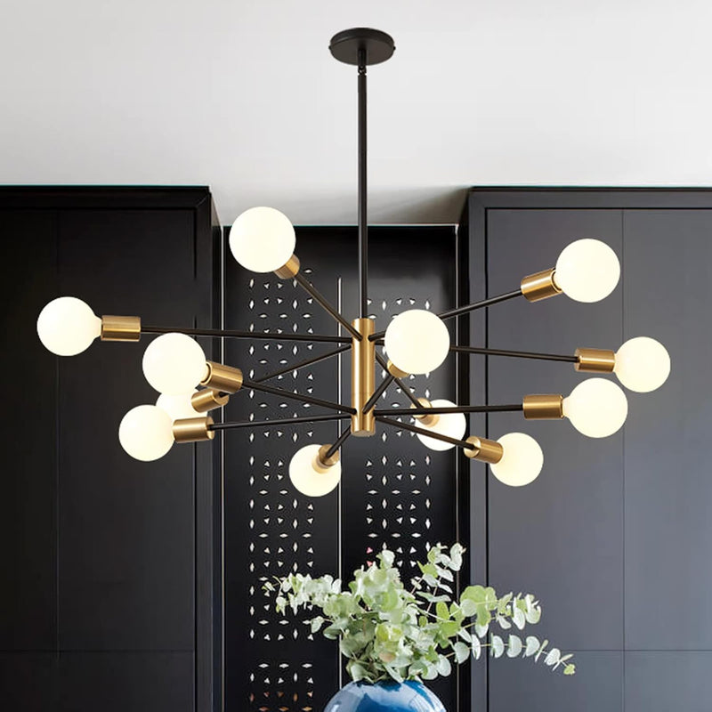 12-Light Modern Sputnik Chandelier